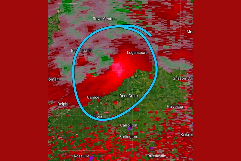 Dangerous Rotation Near Logansport Prompts Urgent Shelter Warning as Meteorologists Voice Deep Concern for Indiana Communities Southeast of Storm