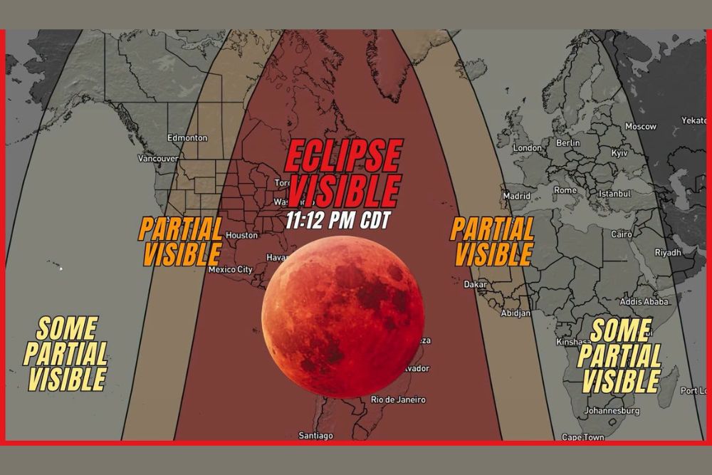 Deep Partial Lunar Eclipse Coming August 27 Will Cover Ninety-Three Percent of Moon With Dark Red and Copper Colors Visible Across United States