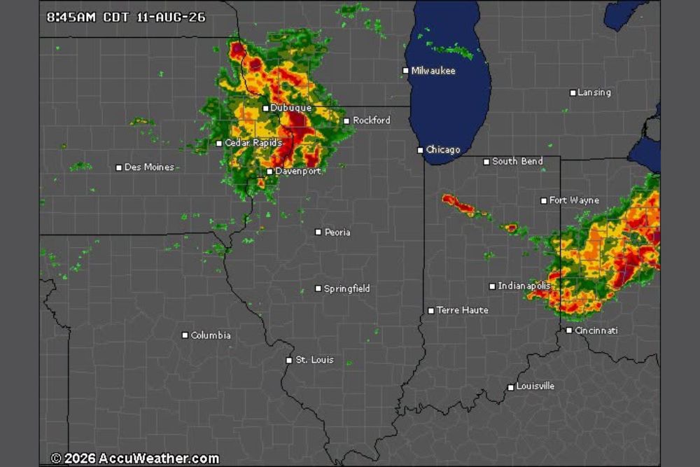 Fast-Moving Storm Complex Races Into Northwest Illinois at Fifty Miles Per Hour as Forecasters Watch for New Storms Along Outflow Boundary