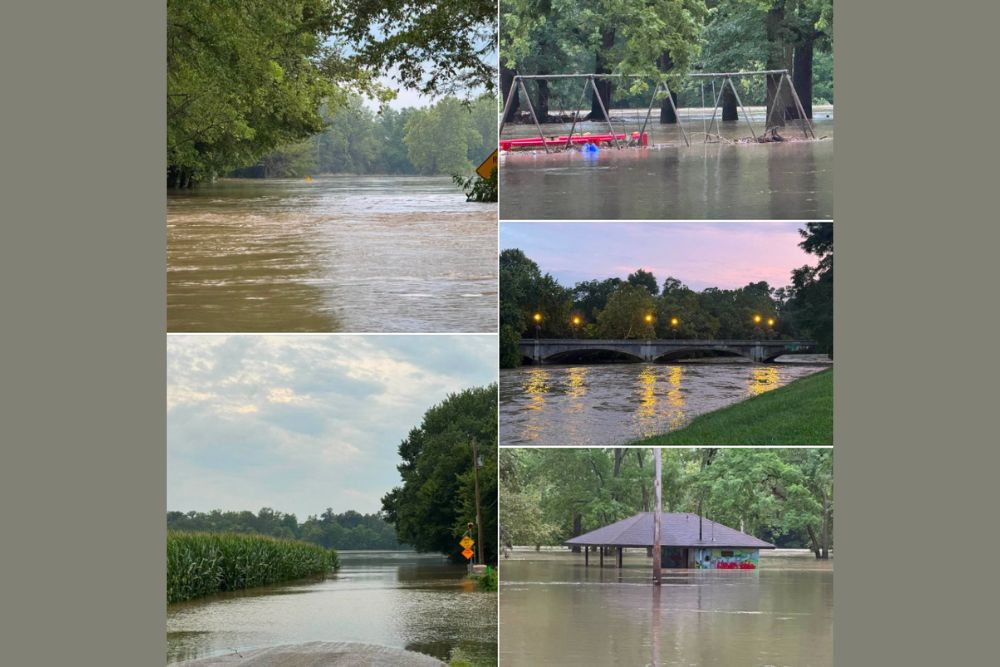 Historic One in a Thousand Year Flooding Devastates Central Indiana as White River Surges Past Muncie and Anderson With Fifteen Plus Inches of Rain